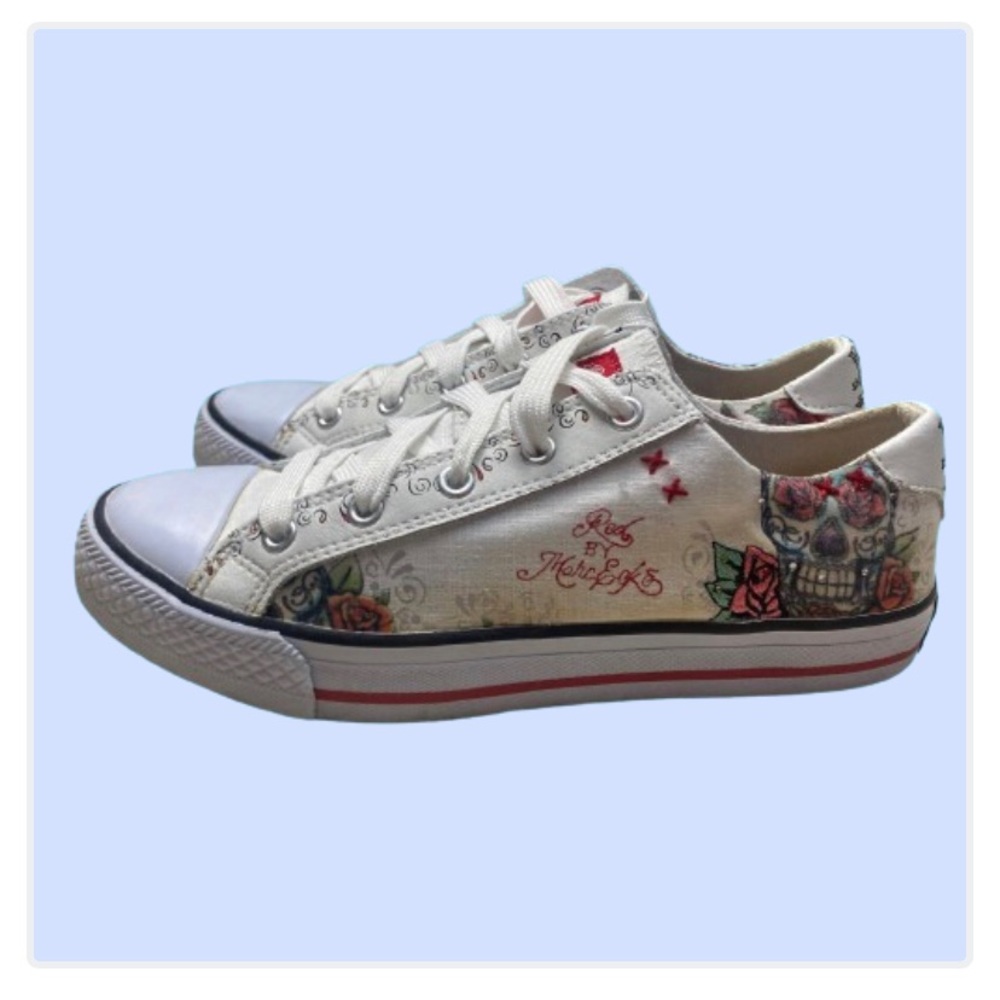 SOLD!! Red by Marco Echo Rock n Rose's sneakers Size 7
